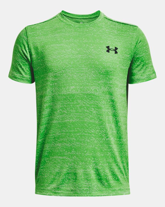 Boys' UA Tech™ Vent Jacquard Short Sleeve, Green, pdpMainDesktop image number 0